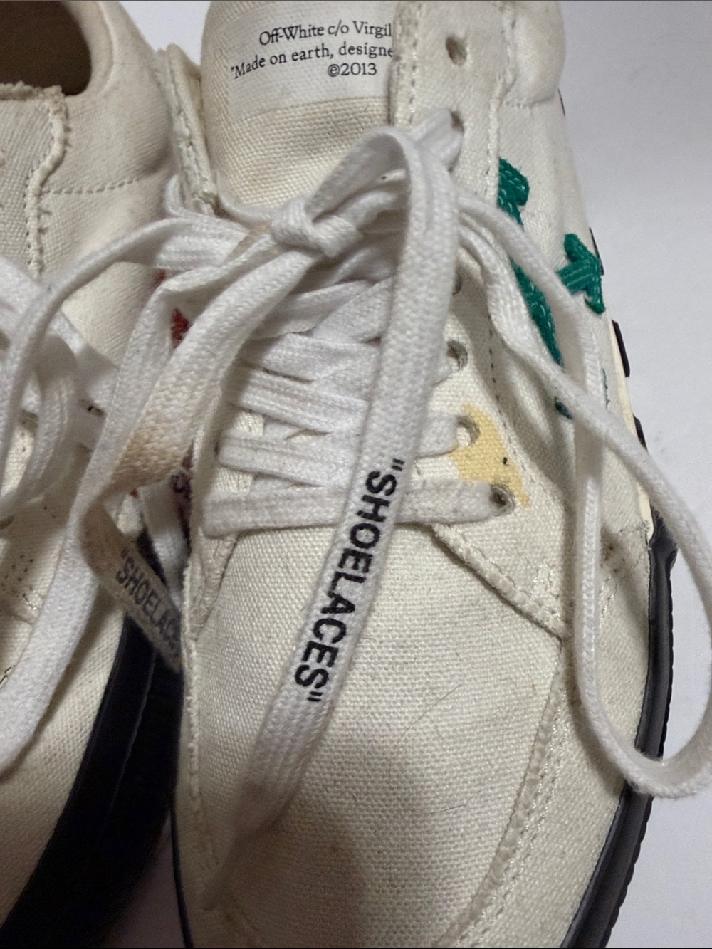 Off white canvas sneakers Size 50/US 9 (Need TLC) - Picture 16 of 17